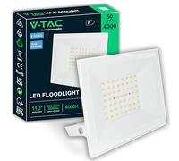 V-TAC Projecteur LED Extérieur 50W Blanc - [E-SERIES - High Performance] - IP65 - 4000 Lumen - Lampe Étanche pour Maison, Jardin, Garage, Entrepôt - Lumière Blanc Froid 6500K