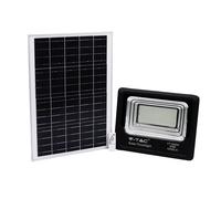 V-TAC Projecteur solaire à LED VT-300W, 50 W, 4000 K, avec panneau + télécommande