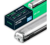 V-TAC Réglette LED Étanche 120 cm - 36W - Chip Samsung - HAUTE LUMINOSITÉ - IP65 - Double Tube Led - Plafonnier Lampe 3400 Lumen pour Plafond, Garage, Magasin - Lumière Blanc Froid 6500K