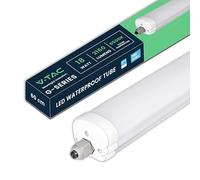 V-TAC Réglette LED Étanche 60 CM - 18W - Chip Samsung - Haute Luminosité - Plafonnier Lampe Rectangulaire 2160 Lumen IP65 pour Plafond, Garage, Magasin - Tube Led - Lumière 6500K Blanc Froid