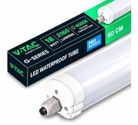 V-TAC Réglette LED Étanche 60 CM - 18W - PRO SERIES - Haute Luminosité - Plafonnier Lampe Rectangulaire 2160 Lumen IP65 Plafond, Garage, Magasin - CONNECTABLE - Tube Led - Lumière Blanc Neutre 4000K