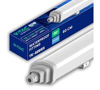 V-TAC Réglette LED Étanche 60 CM - [CREE LED - TK-SERIES] - 18W - Haute Luminosité - Plafonnier Lampe Rectangulaire 2160 Lumen IP65 pour Plafond, Garage, Entrepôt - Connectable - Blanc Froid 6500K