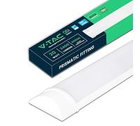 V-TAC Réglette LED Linéaire 60 cm - 20W - Chip Samsung - Haute Luminosité - Plafonnier Lampe Rectangulaire 2050 Lumen IP20 pour Plafond, Garage, Magasin - Tube Led - Lumière 6500K Blanc Froid