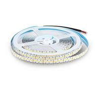 V-TAC Ruban LED bobine de 10 mètres 15 W au mètre ruban lumineux SMD 2835 Couleur de la lumière blanche naturelle 4000 K d'intérieur avec bande adhésive, alimenté à 12 V.