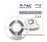 V-TAC Ruban LED bobine de 5 mètres 17 W au mètre ruban lumineux SMD 2835 Couleur de la lumière blanche chaude 3000 K d'intérieur avec bande adhésive, alimenté à 12 V.
