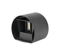 V-TAC SKU.7081 Applique Murale LED 6W Rond Noir IP65 VT-756, Plastique,et Autre materiaux, E27, 6 W, Profondeur :100 mm