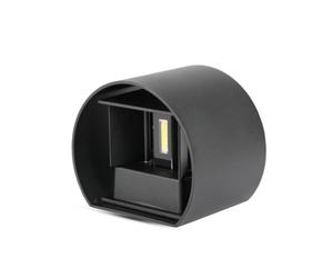 V-TAC SKU.7081 Applique Murale LED 6W Rond Noir IP65 VT-756, Plastique,et Autre materiaux, E27, 6 W, Profondeur :100 mm