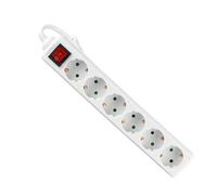 V-TAC SKU-8769 Multiprise électrique 6 places, prise 16 A, type hybride F + E, câble long de 5 mètres, avec interrupteur,