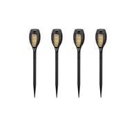 V-TAC Solar Flame Stick Lights - IP44 - Black - 1W - 2200K - 4 Pcs/Pack