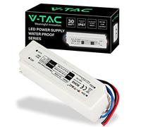 V-TAC Transformateur LED 30W 12V 2.5A avec 1 Sortie - Adaptateur Alimentation Rubans LED - Transformateur de Plastique pour Appareils Electroniques, Caméras, Ecrans - Ultra Slim - AC 100-240V