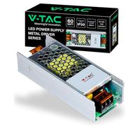 V-TAC VT-24061 Bloc d'alimentation slim en métal 60 W 24 V 2,5 A IP20 avec bornes à vis - SKU 3261