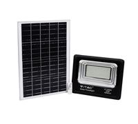 V-TAC Projecteur solaire à LED VT-300W, 50 W, 4000 K, avec panneau + télécommande