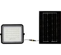V-TAC VT-40W 7821 Projecteur d'éclairage LED, Panneau solaire 6 W blanc froid noir