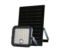 V-TAC VT-432CCT Projecteur LED Solaire Noir 30W Détecteur Mouvement IP65