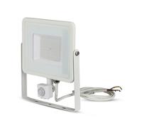 V-TAC VT-50-S-W PRO Faro LED 50W IP65 Extérieur Blanc Lumière Chaude 3000K