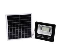 Projecteur LED solaire V-TAC 20W 4000K 1650lm IP65 noir