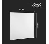 V-TAC VT-6234 23667 Panneau à LED jeu de 6 CEE: E (A - G) 36 W blanc neutre blanc