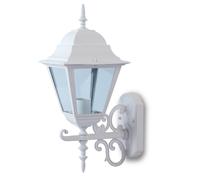 Lampe extérieure Lampe murale Lanterne de jardin Lampe d'entrée Aluminium, verre blanc, IP44, 1x douille E27, HxLxP 44,5x18,5x24,5 cm