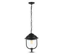 V-TAC VT-850 Lampadario LED Extérieur Suspensions E27 Plafond Noir IP44 3 Ans
