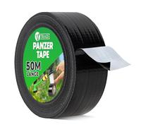 V1 TRADE Duct Tape Noir - Ruban Adhésif Toilé 48 mm x 50 m - 1 Rouleau | Ruban extra fort et imperméable pour réparations, fixation et protection - utilisable à l’intérieur comme à l’extérieur.
