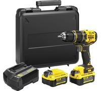 Stanley - Perceuse à percussion sans fil 18V, 2 batteries Li-Ion 4,0 Ah, chargeur SFMCD721M2K-QW