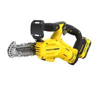 Stanley - Scie d'élagage sans fil 18V 15 cm, 1 batterie 2,0 Ah Li-Ion, chargeur SFMCPS415D1-QW