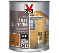 V33 113456 Lasure haute protection 8 ans, Les intemporelles, Chêne Doré, 1 L