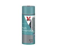 V33 Bombe Peinture Extérieure Multi-matériaux Gris Galet Satin 400ml | RAL 7045, Aérosol, Antirouille, Mobiliers, Fenêtres, Portails, Grilles, Séchage Rapide, Tendu Bon