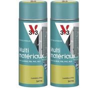 V33 Bombe Peinture Extérieure Multi-matériaux Lumière D'été Satin 400ml (Lot de 2)