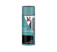 V33 Bombe Peinture Extérieure Multi-matériaux Noir Poudré 400 ml | RAL 9005, Aérosol, Antirouille, Mobiliers, Fenêtres, Portails, Grilles, Séchage Rapide, Tendu Bon