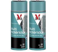 V33 Bombe Peinture Extérieure Multi-matériaux Noir RAL 9005 Satin 400ml (Lot de 2)