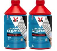 V33 Décapant gel express spécial colle 2L (Lot de 2)