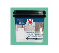 V33 Déco LAB Peinture Salle de bain 100% Etanche Menthe verte 0,75 L