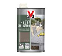 V33 Huile mobilier haute protection opaque, Gris sablé 1L