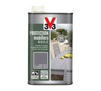 V33 Huile mobilier haute protection opaque, Parme grisée 1L