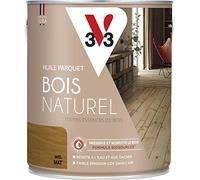 V33 Huile parquet bois naturel, Miel Mat 2,5L | Toutes essences de bois, Résiste à l'eau et aux taches