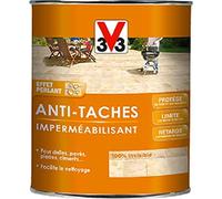 V33 Imperméabilisant anti-taches, Incolore 0,75L | Pour dalles, pavés, pierres, ciments…, Facilite le nettoyage
