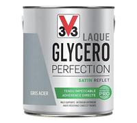 V33 Laque Glycéro Perfection Satin Gris acier 0,5 L