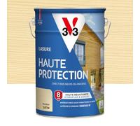 V33 Lasure Bois extérieur Incolore satin - Haute Protection 8 ans - Haute résistance hydrofuge et anti-UV - Résiste aux variations du bois - Ecolabel, résine d'origine végétale - 5L