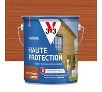 V33 Lasure Bois extérieur Pin d'orégon satin - Haute Protection 8 ans - Haute résistance hydrofuge et anti-UV - Résiste aux variations du bois - Ecolabel, résine d'origine végétale - 2,5L