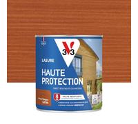 V33 Lasure Bois extérieur Pin d'orégon satin - Haute Protection 8 ans - Haute résistance hydrofuge et anti-UV - Résiste aux variations du bois - Ecolabel, résine d'origine végétale - 0,75L