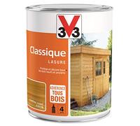 V33 Lasure Classique 4 ans, Chêne Doré, 1 l (Lot de 1)