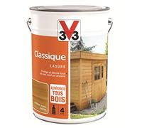 V33 Lasure Classique 4 ans, Chêne Doré, 5 l (Lot de 1)