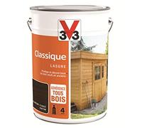 V33 Lasure Classique 4 ans, Chêne Foncé 5 L