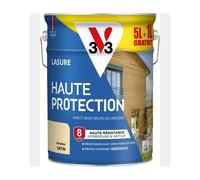 V33 - Lasure Haute Protection Biosourcée poivre Satin - 5L + 20% - Beige