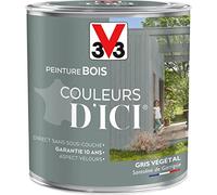 V33 Peinture Bois Couleurs d ICI® - Gris végétal - Santoline de garrigue - Velours - 0,5L