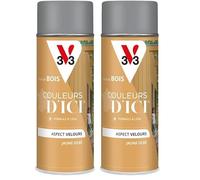V33 Peinture Bois Couleurs d'ICI aérosol - Jaune ocré - 400ml (Lot de 2)