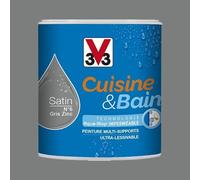 V33 Peinture Cuisine & Bain Gris zinc n°6-0,5 L