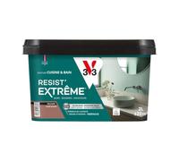 V33 Peinture Cuisine & Bain Résist' Extrême Ocre Rouge Velours 2L | Murs, Boiseries, Radiateurs - Anti-taches - Ultra lessivable - Préserve de l'humidité - Résine d'origine végétale
