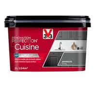 V33 Peinture de rénovation cuisine, Rénovation perfection Gris anthracite satin 2L